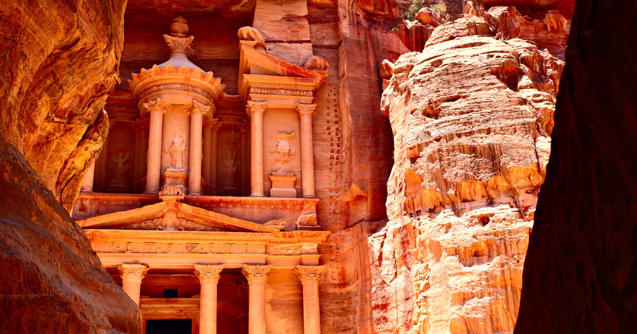 Treasury temple at Petra (Al Khazneh), Jordan